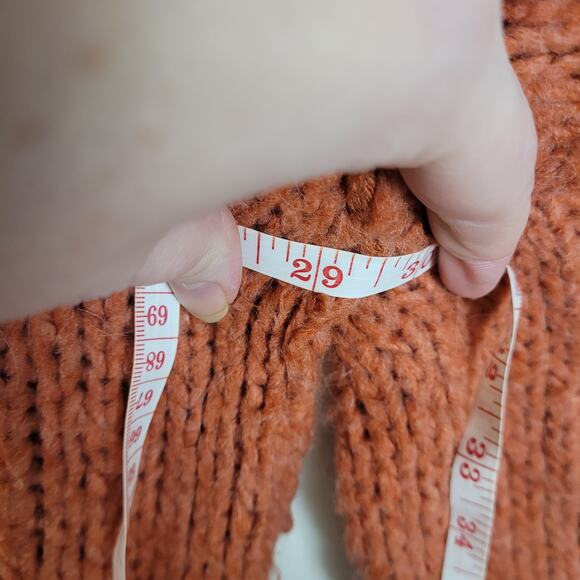 Free People rust orange wool angora oversized slouchy sweater Size small - Picture 7 of 8
